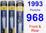 Front & Rear Wiper Blade Pack for 1993 Porsche 968 - Assurance