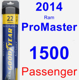 Passenger Wiper Blade for 2014 Ram ProMaster 1500 - Assurance