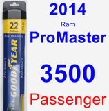 Passenger Wiper Blade for 2014 Ram ProMaster 3500 - Assurance