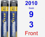 Front Wiper Blade Pack for 2010 Saab 9-3 - Assurance