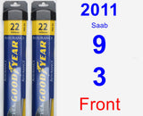 Front Wiper Blade Pack for 2011 Saab 9-3 - Assurance