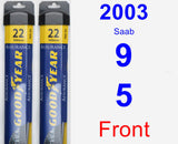 Front Wiper Blade Pack for 2003 Saab 9-5 - Assurance