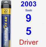 Driver Wiper Blade for 2003 Saab 9-5 - Assurance