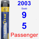 Passenger Wiper Blade for 2003 Saab 9-5 - Assurance