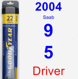 Driver Wiper Blade for 2004 Saab 9-5 - Assurance