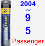 Passenger Wiper Blade for 2004 Saab 9-5 - Assurance