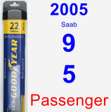 Passenger Wiper Blade for 2005 Saab 9-5 - Assurance