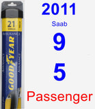 Passenger Wiper Blade for 2011 Saab 9-5 - Assurance