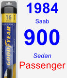 Passenger Wiper Blade for 1984 Saab 900 - Assurance