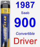 Driver Wiper Blade for 1987 Saab 900 - Assurance