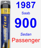 Passenger Wiper Blade for 1987 Saab 900 - Assurance