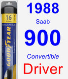 Driver Wiper Blade for 1988 Saab 900 - Assurance