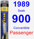 Passenger Wiper Blade for 1989 Saab 900 - Assurance