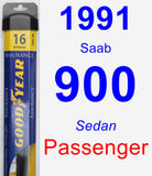 Passenger Wiper Blade for 1991 Saab 900 - Assurance