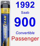 Passenger Wiper Blade for 1992 Saab 900 - Assurance