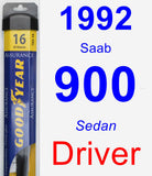 Driver Wiper Blade for 1992 Saab 900 - Assurance