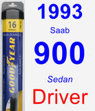 Driver Wiper Blade for 1993 Saab 900 - Assurance