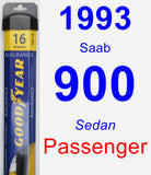 Passenger Wiper Blade for 1993 Saab 900 - Assurance