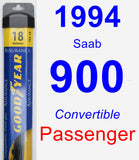 Passenger Wiper Blade for 1994 Saab 900 - Assurance