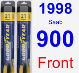 Front Wiper Blade Pack for 1998 Saab 900 - Assurance