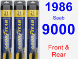 Front & Rear Wiper Blade Pack for 1986 Saab 9000 - Assurance