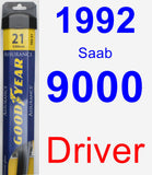 Driver Wiper Blade for 1992 Saab 9000 - Assurance