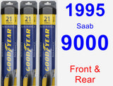 Front & Rear Wiper Blade Pack for 1995 Saab 9000 - Assurance