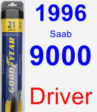 Driver Wiper Blade for 1996 Saab 9000 - Assurance