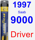 Driver Wiper Blade for 1997 Saab 9000 - Assurance
