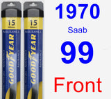 Front Wiper Blade Pack for 1970 Saab 99 - Assurance