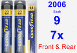 Front & Rear Wiper Blade Pack for 2006 Saab 9-7x - Assurance