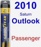 Passenger Wiper Blade for 2010 Saturn Outlook - Assurance