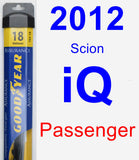 Passenger Wiper Blade for 2012 Scion iQ - Assurance