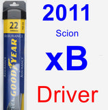 Driver Wiper Blade for 2011 Scion xB - Assurance