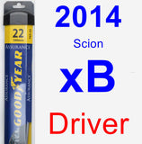 Driver Wiper Blade for 2014 Scion xB - Assurance