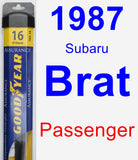 Passenger Wiper Blade for 1987 Subaru Brat - Assurance