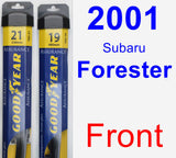 Front Wiper Blade Pack for 2001 Subaru Forester - Assurance