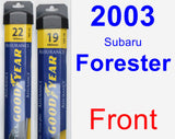 Front Wiper Blade Pack for 2003 Subaru Forester - Assurance