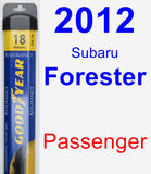 Passenger Wiper Blade for 2012 Subaru Forester - Assurance