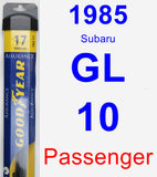 Passenger Wiper Blade for 1985 Subaru GL-10 - Assurance