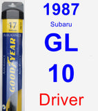 Driver Wiper Blade for 1987 Subaru GL-10 - Assurance