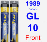 Front Wiper Blade Pack for 1989 Subaru GL-10 - Assurance