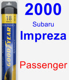 Passenger Wiper Blade for 2000 Subaru Impreza - Assurance