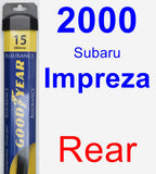 Rear Wiper Blade for 2000 Subaru Impreza - Assurance