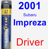 Driver Wiper Blade for 2001 Subaru Impreza - Assurance