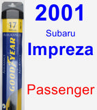 Passenger Wiper Blade for 2001 Subaru Impreza - Assurance