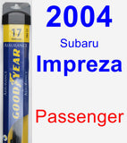 Passenger Wiper Blade for 2004 Subaru Impreza - Assurance