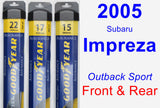Front & Rear Wiper Blade Pack for 2005 Subaru Impreza - Assurance