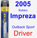 Driver Wiper Blade for 2005 Subaru Impreza - Assurance