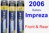 Front & Rear Wiper Blade Pack for 2006 Subaru Impreza - Assurance